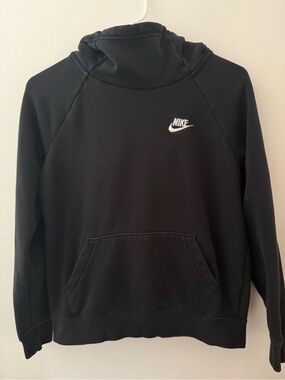 Nike Black Crewneck Sweatshirt with White Swoosh Logo